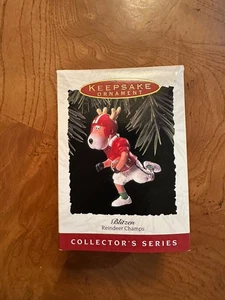 Reindeer in Football Uniform BLITZEN Reindeer Champs Hallmark Ornament 1993 Vtg - Picture 1 of 9
