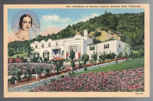 PC-4565**Vtg. PC **Residence of Dorothy Lamour** Beverly Hills, California - Picture 1 of 2
