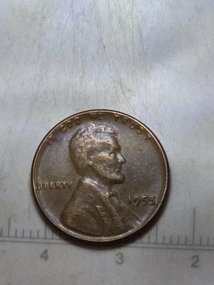 1955 Lincoln Wheat Penny, Error Coin - Rim L & Letters - Image 1 of 3