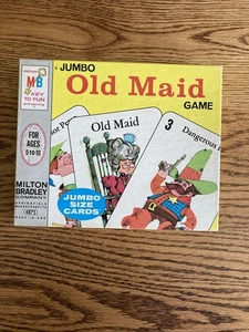 Vintage 1968 Old Maid Jumbo Card Game Milton Bradley 4875 Missing 1 - Picture 1 of 5