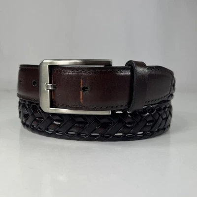 Cinturón de vestir Dockers de cuero marrón con cordones - para hombre talla 36/90 Foto 1 de 4