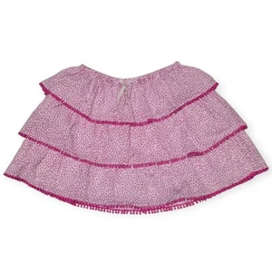 Boden Pink & White Tiered Skirt W/ Crochet Detail Along Hem. Girl Sz 11-12 Y.o. - Picture 1 of 6
