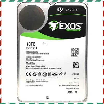 Seagate Exos X10 10TB ST10000NM0016 7.2K 256MB 3.5" SATA Enterprise Hard Drive - Image 1 of 4
