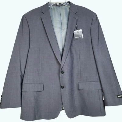 Claiborne Sport Jacket Blazer Men's 50 Regular Gray Wool Blend Casual Career - Image 1 of 4