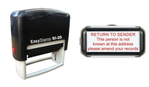 Returnto Absender Stempel Gummi selbstfärbend 46 x 16 mm ROT Tinte - STOP JUNK MAIL - Bild 1 von 11