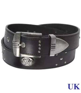 atlasformen Mens Classic Black Split Leather Waist Belt M2155 Size : 41 1/3 105 - Picture 1 of 9