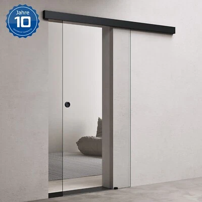 Glasschiebetür komplettset Softclose Zimmertür glas H:2050/2150mm 8mm ESG Nano - Bild 1 von 4