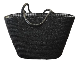 Sparkly Lined Double Strap Shoulder Tote Beach Bag Market Shopping Bag 10x14" - Picture 1 of 11