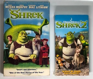 SHREK 1 & 2 Special Edition Big Box VHS Combo - Picture 1 of 7