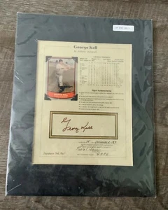 GEORGE KELL CORTE FIRMADO CON TARJETA DE ESTADÍSTICAS 11X14 8X10 CORTE TIGRES DETROIT ORIOLES - Imagen 1 de 1