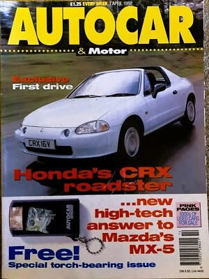 AUTOCAR MAGAZINE 01-APR-92 - BMW 525i Touring E34, Honda CRX, Cavalier, Colt GTi - Image 1 of 4