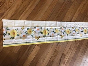 Spring Colorful Daisy & Butterflies Window Valance Yellow Gerbera Valance - Picture 1 of 6