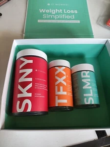 ItWorks! 1 SLMR (30 cápsulas)1 gomitas SKNY (60 gomitas)1 TFXX (60 cápsulas - Picture 1 of 5