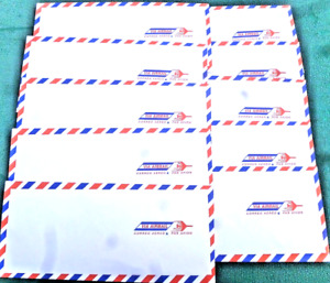 VIA AIRMAIL #10 Envelopes CORREO AEREO * PAR AVION  Pack Of 10 (Ten)  Brand New!