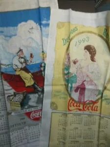 COCA-COLA Pure Linen Calendars from 1993 with vintage photos - NEW - Picture 1 of 9