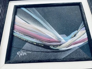 Elba Alvarez  Signed Abstract Mixed Media Acrylic Painting on Canvas. Vintage! - Picture 1 of 6