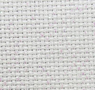 Tissu Aida en coton compté 14 ct pour point de croix opale blanche 140 x 09 m - Photo 1/4