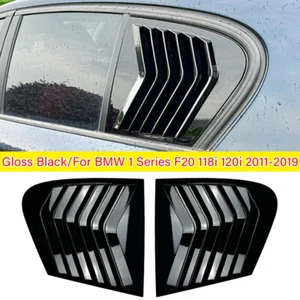 For 2011-2019 BMW 1 Series F20 118i 120i Gloss Black Rear Window Louver Covers - Foto 1 di 8