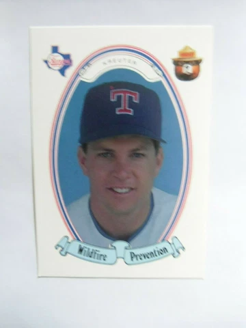 1990-TEXAS RANGERS-Smokey-Wildlife Prevention-#7-Chad Kreuter-POSTCARD Cover