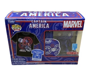 Funko Pop Captain America 36 Art Series Target T-Shirt Pop Bundle Size M Civil - Picture 1 of 12