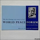 Avant Card #7448 World Peace Forum Mahatma Gandhi 2003 Postcard (P659)