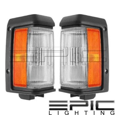 Luces de señalización marcadoras negras para Nissan Pathfinder 1988-1995 - par izquierdo derecho Foto 1 de 2