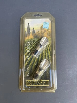 NUEVO Cork Pops Giovanni Collection Juego de 2 Vertedores de Vino Foto 1 de 2