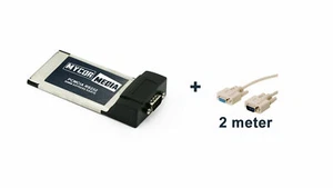 PCMCIA 34mm Express Karte COM-Port Seriell RS-232 Sub-D 9 pin Stecker + Kabel - Bild 1 von 2