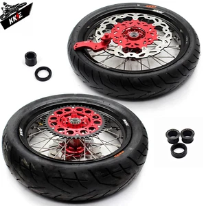 KKE 3.5/4.25 Supermoto Wheels CST Tires Fit HONDA 2004 CRF250X CRF450X 2005-2018 - Bild 1 von 13