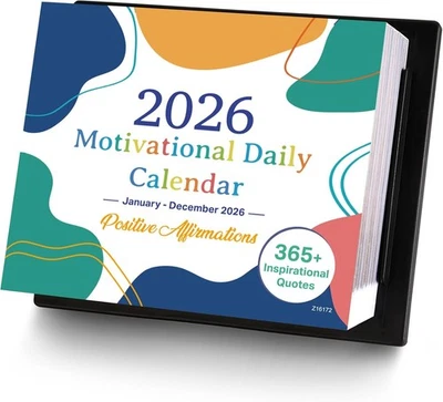 ARTFAN 2026 Motivational Desk Calendar - 5.85'' x 4.85'', Colorful
