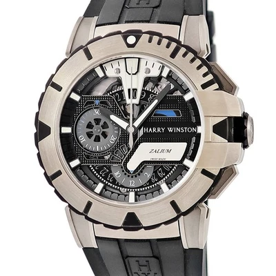Harry Winston Ocean Cronógrafo Deportivo 411/MCA44ZC.K2 Aleación de Zalio Fecha Li Foto 1 de 4