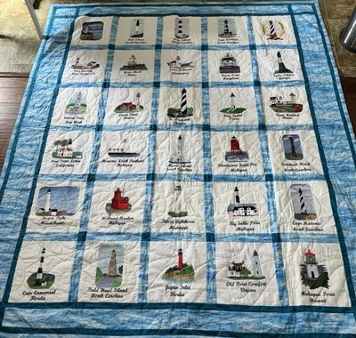 United States Of America Lighthouse Quilt - Image 1 of 4