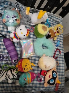 14 Ty, Nickelodian, McDonalds Etc Keychains/clips Good Preowned Condition - Picture 1 of 22
