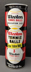 RARE Vintage 70's WINSTON TENNIS BALLS New Yellow Balls Made in England Sealed - Picture 1 of 7