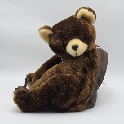 Vintage Backpack Hug a Pet Brown Bear Plush Purse 18" Stuffed Animal Toy 1980’s - Image 1 of 4