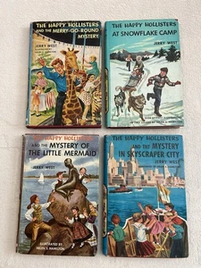 Lot of 4 Happy Hollisters Books Mermaid Snowflake Skyscraper HC/DJ 1960s - Picture 1 of 5