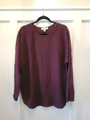 Suéter túnica Michael Kors borgoña manga larga para mujer cremalleras doradas talla XL Foto 1 de 4