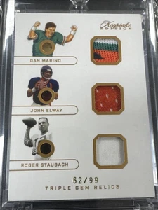2024 Keepsake Edition -Triple Patch Triple Gem Marino Elway Staubach /99 #375 - Picture 1 of 2