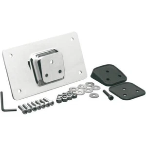Chrome Laydown License/Number Plate Holder Harley Mount or Custom Bike - Picture 1 of 6