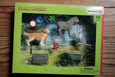 Schleich Farm World Alimentación Para La Granja 41423 Con Gato, Burro Y Perro - Imagen 1 de 3