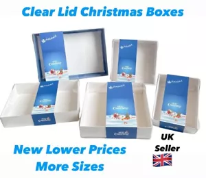 CLEAR LID BOXES-Empty pick and mix sweet box with window & Inserts🎄CHRISTMAS🎄 - Picture 1 of 3