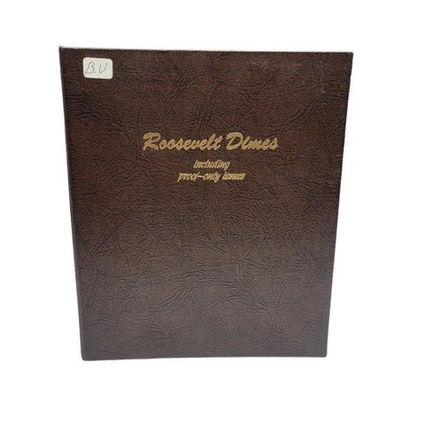 (141) BU Proof 1946 - 1997 Roosevelt Dime Partial Set Dansco Album 45 90% Silver Cover
