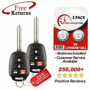 2 For 2012 2013 2014 Toyota Camry Keyless Entry Car Remote Key Combo Fob - Picture 1 of 7