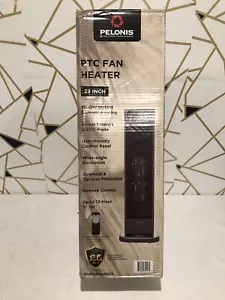 PELONIS 23 Inch Black Upgraded Oscillating Ceramic Tower Indoor Space Heater NEW - Picture 1 of 4