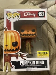 Pumpkin King - Glows In The Dark GITD Hot Topic Exclusive Funko Pop! Disney #153 - Picture 1 of 5