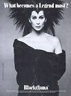 1986 Blackglama Legend Mink Fur Furs Cher coat 1-page MAGAZINE AD