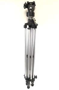Trípode de aluminio Bogen Manfrotto #3046 con cabezal fluido #3063 ~74" - Imagen 1 de 17