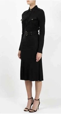 Jean Paul Gaultier dress women Military Style Black  Size 10 Made In Italy - Image 1 of 4