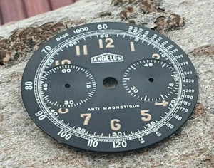 Angelus watch dial for ETA Valjoux 7733 never used - black colour - Picture 1 of 6