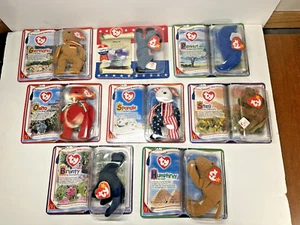 TY Teenie Beanie Babies McDonalds Legends International Bears II Lefty Dinosaur - Picture 1 of 16